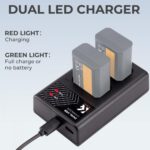 K&F NP-FW50 Dual Battery Charger - Image 2