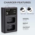 K&F NP-FW50 Dual Battery Charger - Image 3
