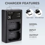 K&F NP-FZ100 Dual Battery Charger - Image 4