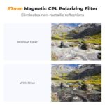 K&F CPL Magnetic Phone Filter Clip 67mm - Image 3