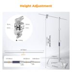 K&F Heavy Duty C Stand 330cm with Sandbag - Image 2